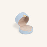 Marina Linen Double Ring Box - Blue