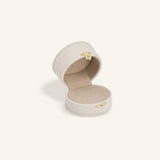 Marina Linen Single Ring Box - Beige