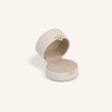 Marina Linen Double Ring Box - Beige