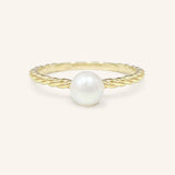 Mermaid's Tear Pearl Rope Ring