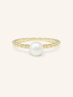 Mermaid's Tear Pearl Rope Ring