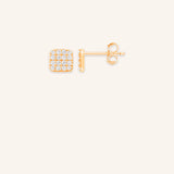 Diamond Cluster Stud Earrings