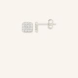 Diamond Cluster Stud Earrings