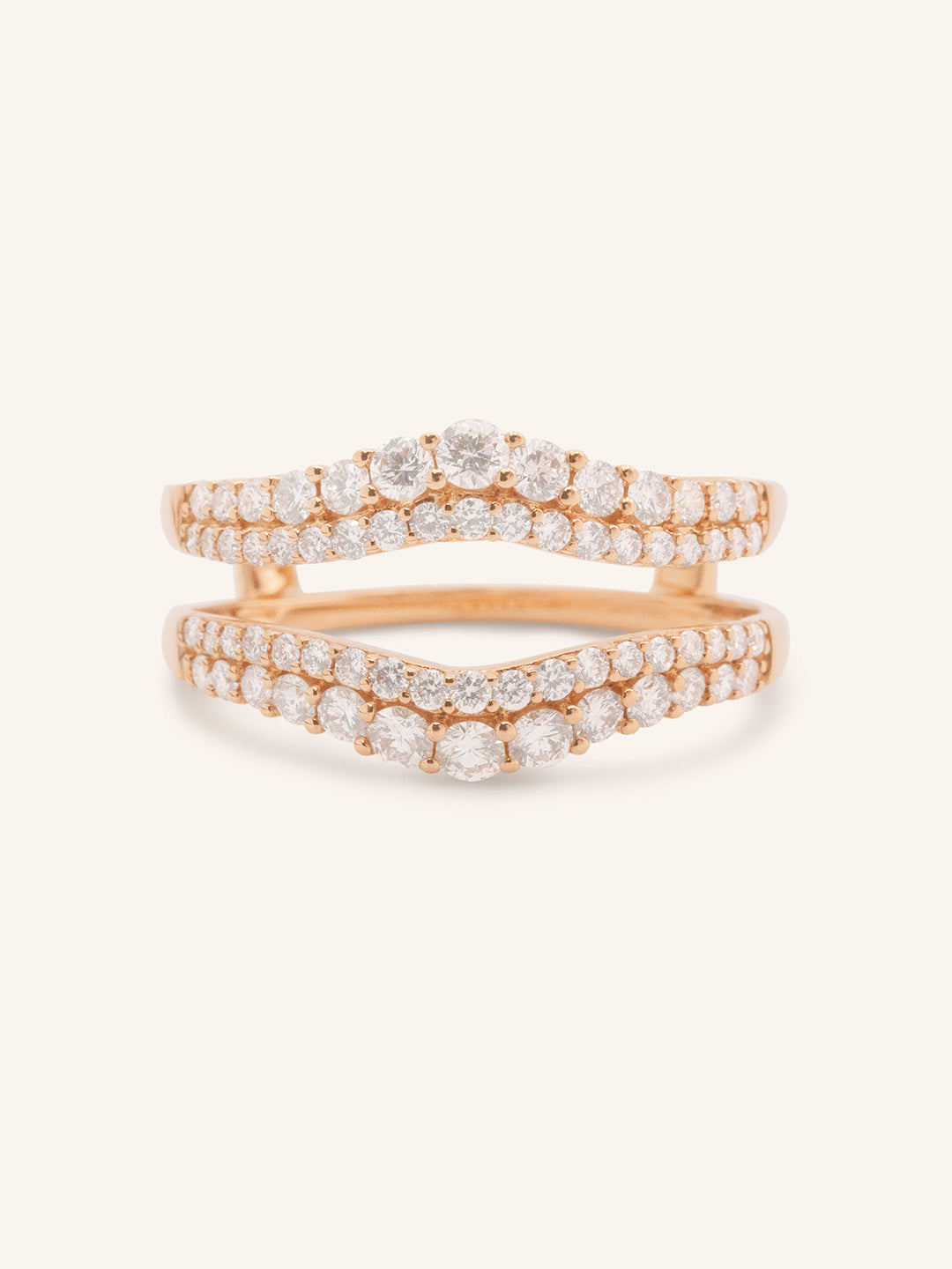 Bayley Double Band Diamond Ring Guard