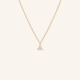 Three Stone Diamond Pendant Necklace