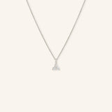 Three Stone Diamond Pendant Necklace