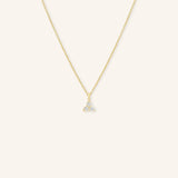 Three Stone Diamond Pendant Necklace