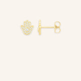 Hamsa Diamond Accent Earrings