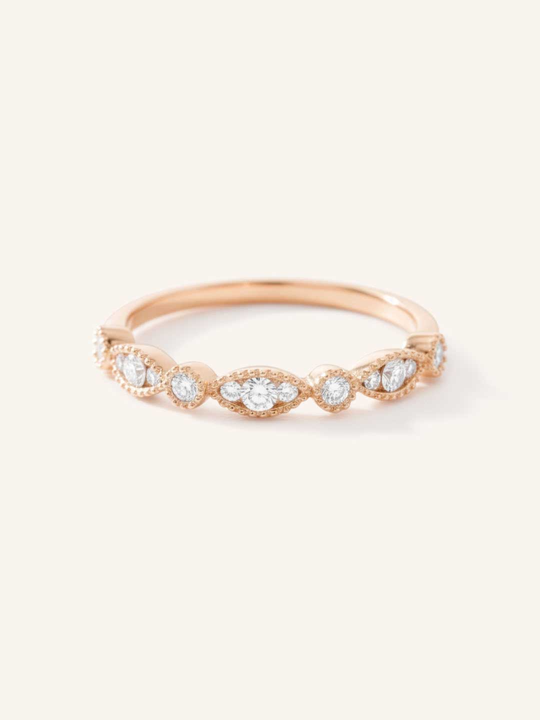 Lambeth Diamond Milgrain Anniversary Ring