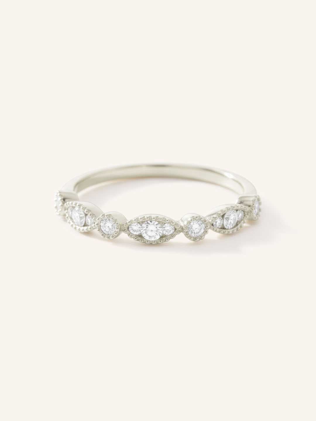 Lambeth Diamond Milgrain Anniversary Ring