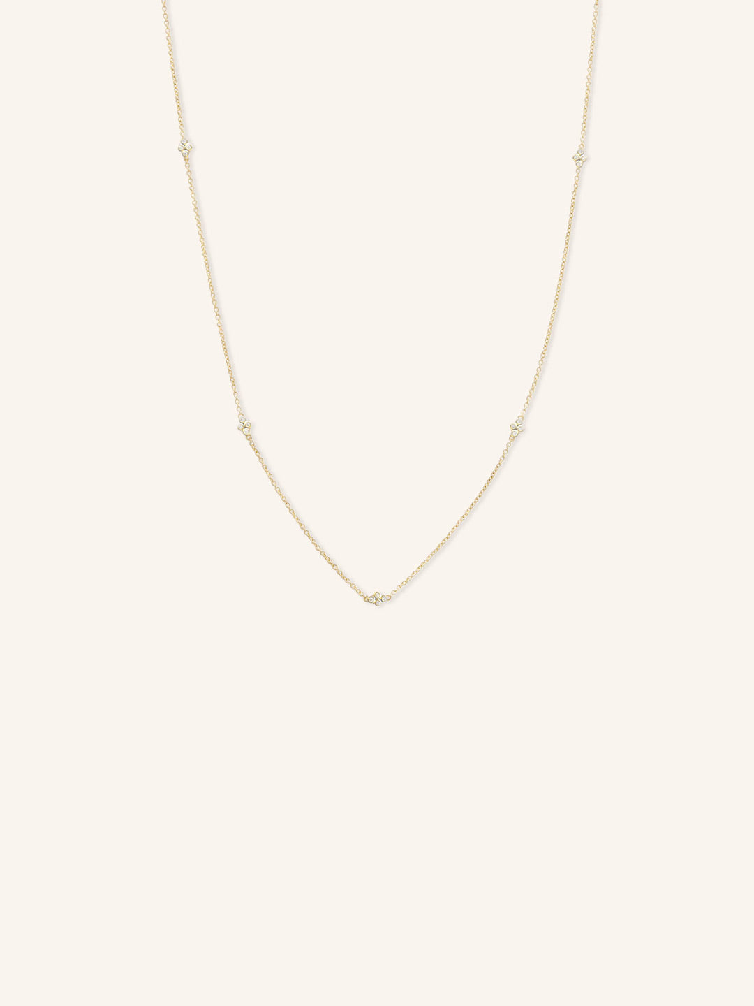 Deity Diamond Station Bridal Necklace