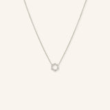 Open Hexagon Diamond Pendant Necklace