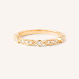 Livia Diamond Accented Milgrain Anniversary Ring