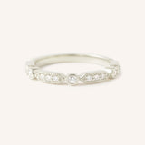 Livia Diamond Accented Milgrain Anniversary Ring