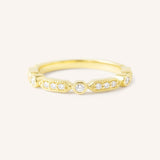 Livia Diamond Accented Milgrain Anniversary Ring