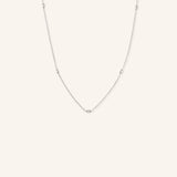 Baguette 5-Stone Diamond Station Necklace