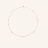 Baguette 5-Stone Diamond Station Necklace