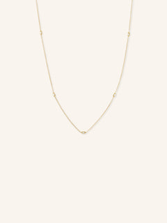 Baguette 5-Stone Diamond Station Necklace