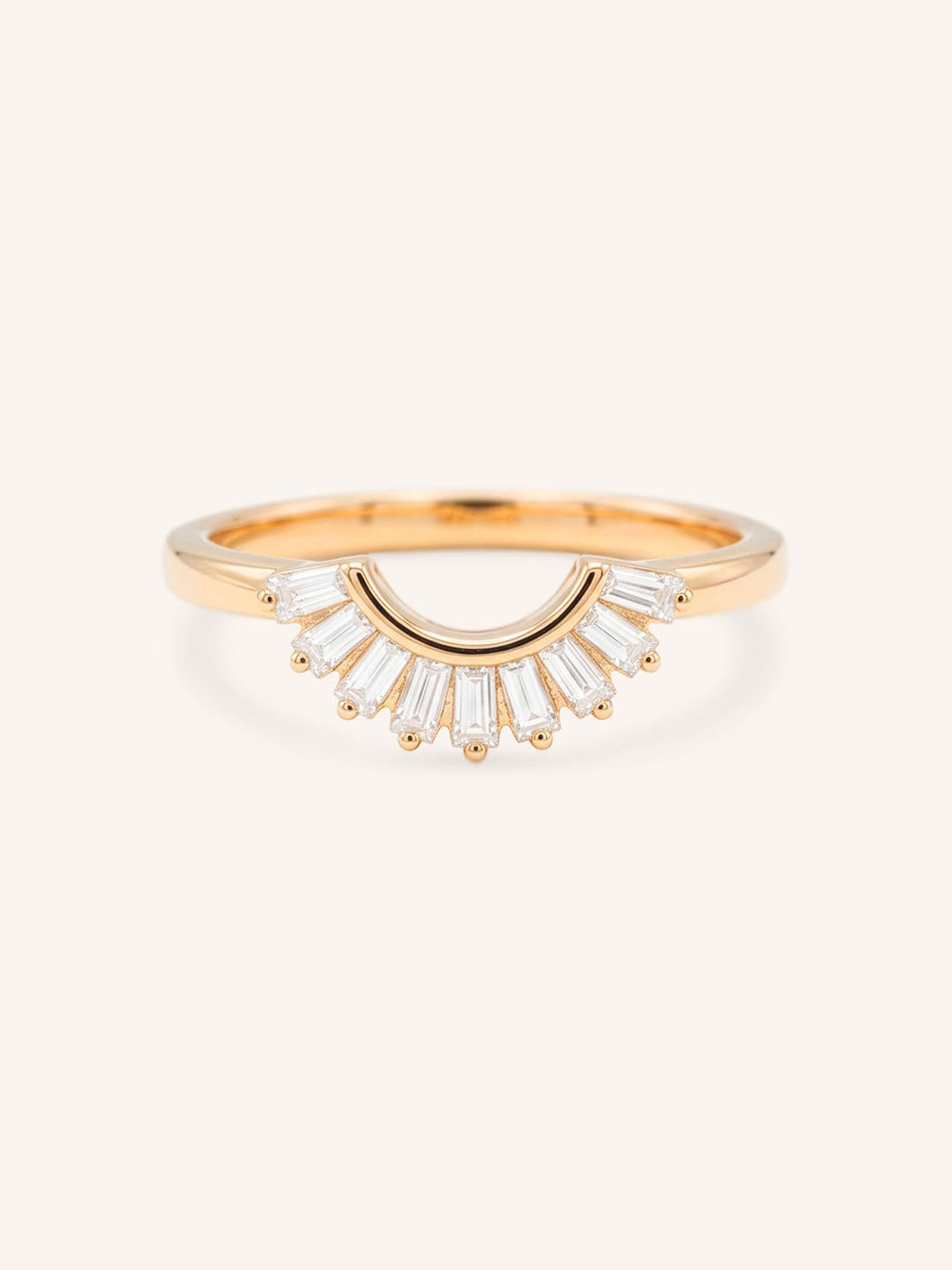 Messina Curved Diamond Wedding Band