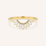 Messina Curved Diamond Wedding Band