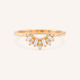 Rose Gold Elara Nesting Diamond Wedding Ring front view on white background