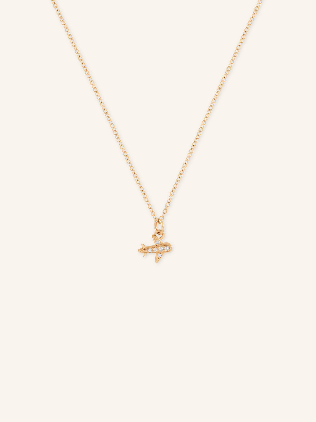 Petite Airplane Diamond Necklace