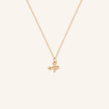 Petite Airplane Diamond Necklace