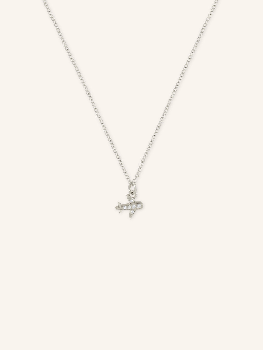 Petite Airplane Diamond Necklace