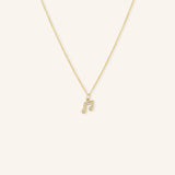 Petite Music Note Diamond Necklace