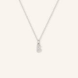 Petite Initial "B" Diamond Necklace