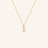 Petite Initial "B" Diamond Necklace