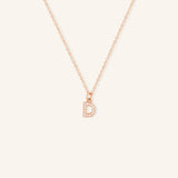 Initial "D" Diamond Necklace