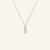 Petite Initial "E" Diamond Necklace