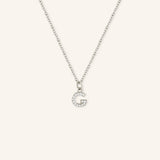 Petite Initial "G" Diamond Necklace