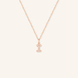 Petite Initial "I" Diamond Necklace