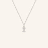 Petite Initial "I" Diamond Necklace