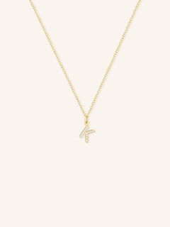 Petite Initial "K" Diamond Necklace