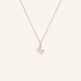 Petite Initial "M" Diamond Necklace