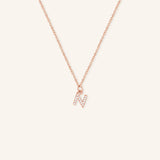 Petite Initial "N" Diamond Necklace