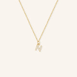 Petite Initial "N" Diamond Necklace