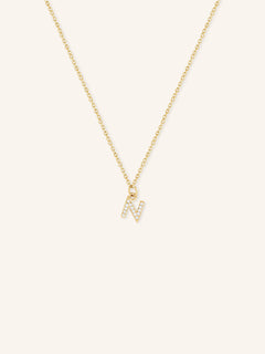 Petite Initial "N" Diamond Necklace