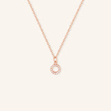 Petite Initial "O" Diamond Necklace