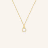 Petite Initial "O" Diamond Necklace