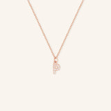 Initial "P" Diamond Necklace
