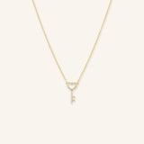 Heart's Treasure Diamond Key Pendant Necklace