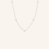 Pixley Diamond Five-Station Bezel Necklace