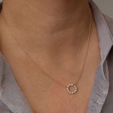 Cultured White Freshwater Pearl Circle Necklace