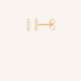 Down the Aisle 4 Diamond Bar Stud Earrings