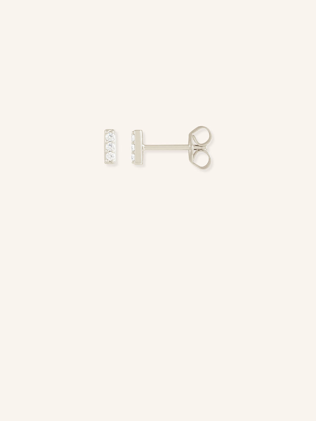 Down the Aisle 3 Diamond Bar Stud Earrings