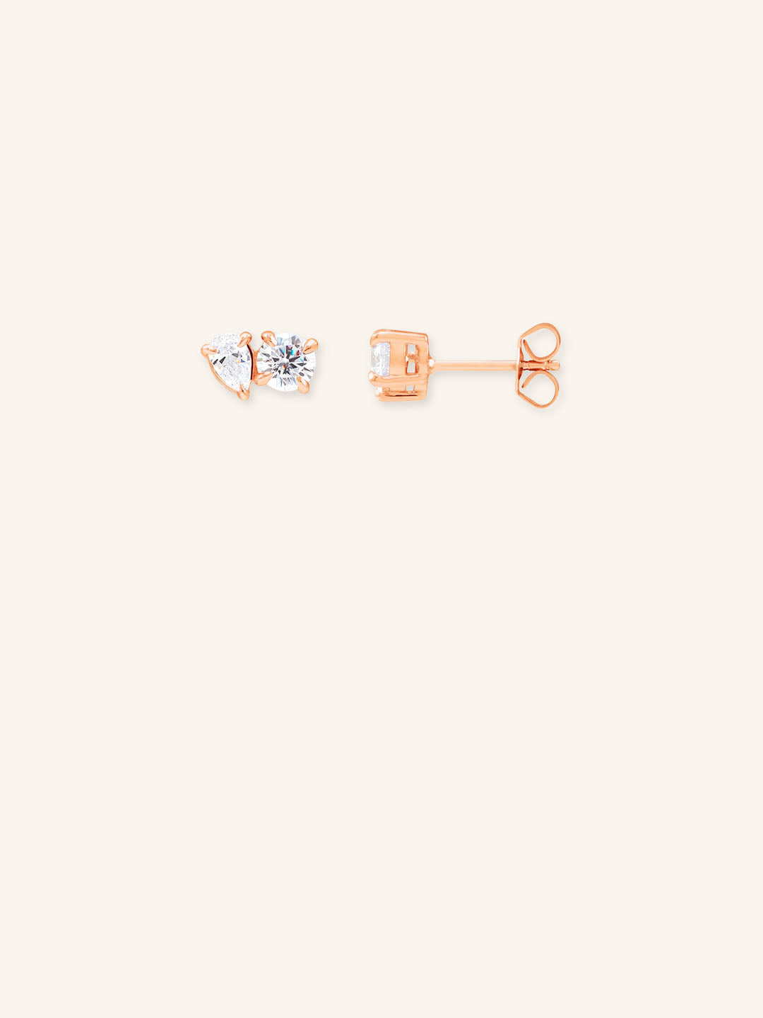 Nevada Diamond Two-Stone Stud Earrings
